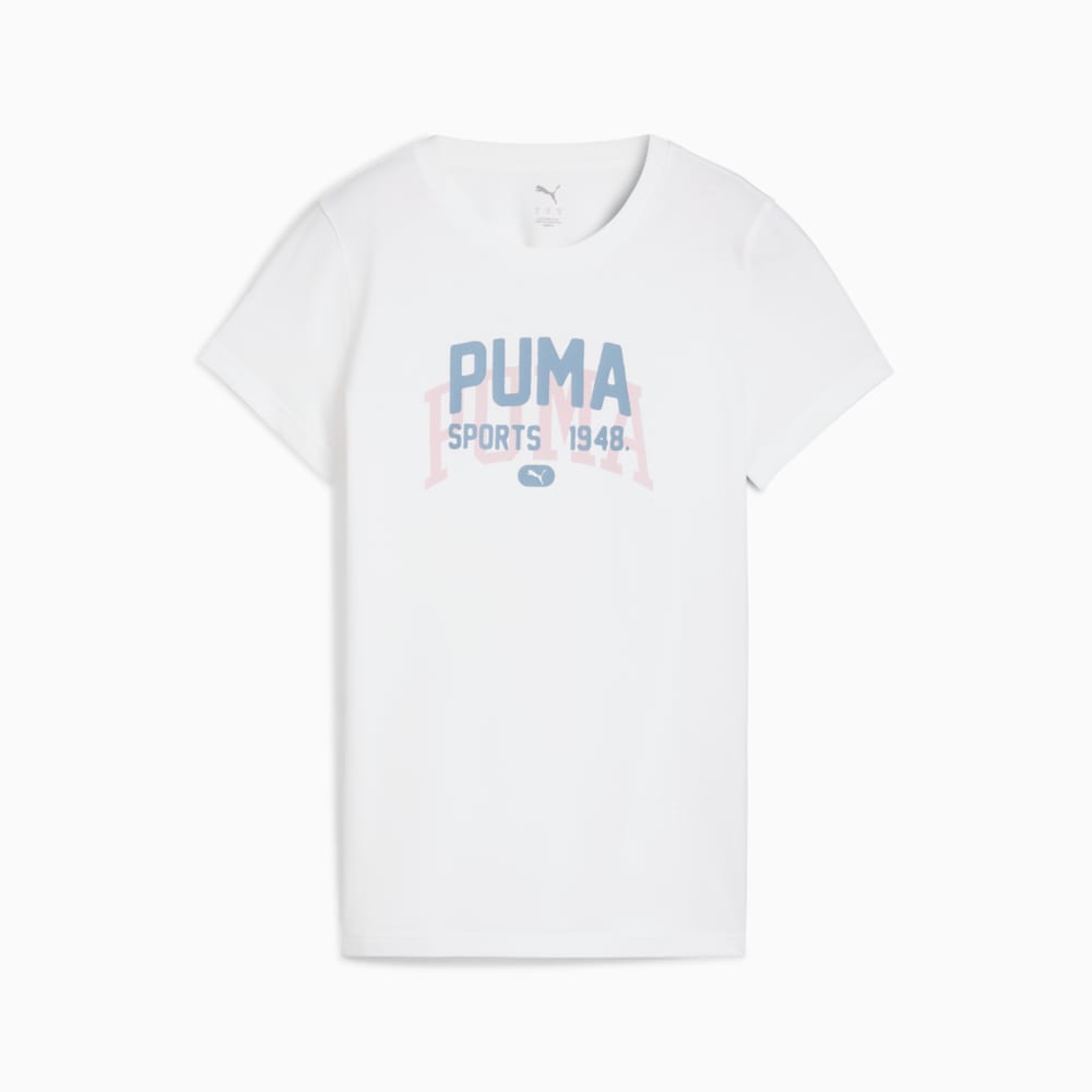 Зображення Puma Футболка Graphic Varsity Tee Women #1: Puma White