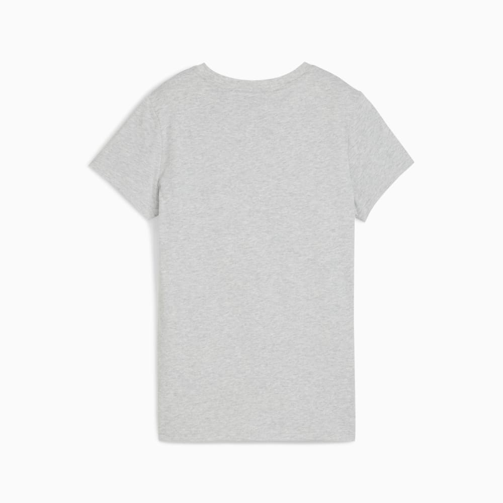 Изображение Puma Футболка Essentials Logo Tee Women #2: light gray heather