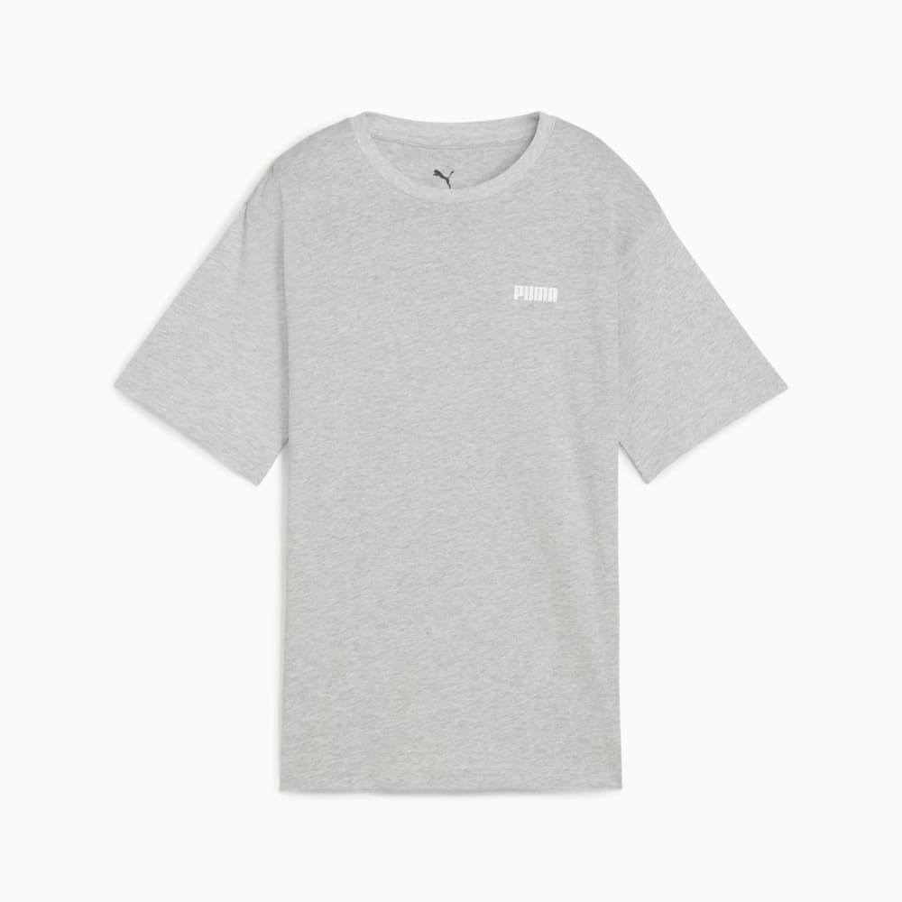 Изображение Puma Футболка Essentials Small Logo Relaxed Tee Women #1: light gray heather