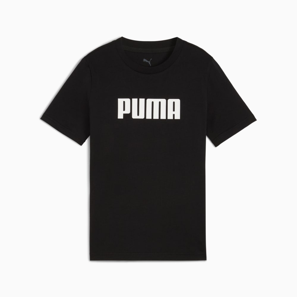Изображение Puma Детская футболка Essentials Logo Tee Youth #1: Puma Black