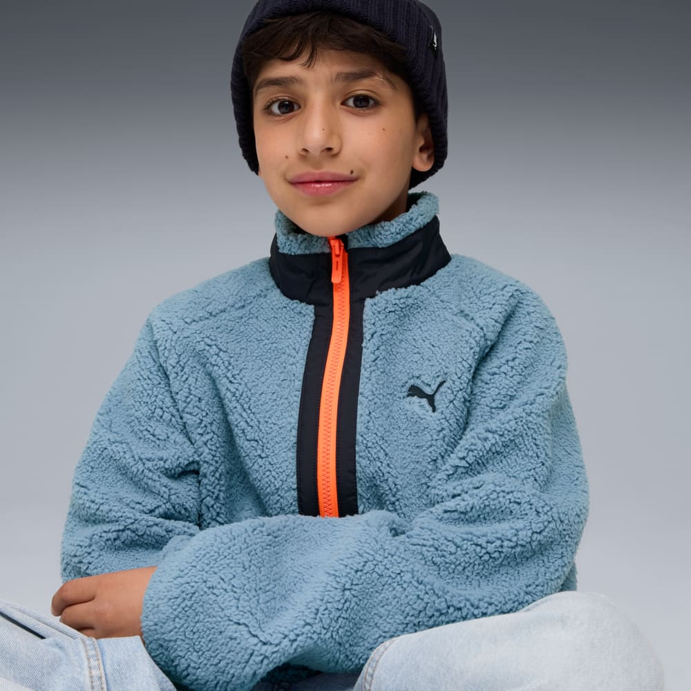 Изображение Puma Детская куртка Hybrid Sherpa Jacket Youth #2: Cool Blue