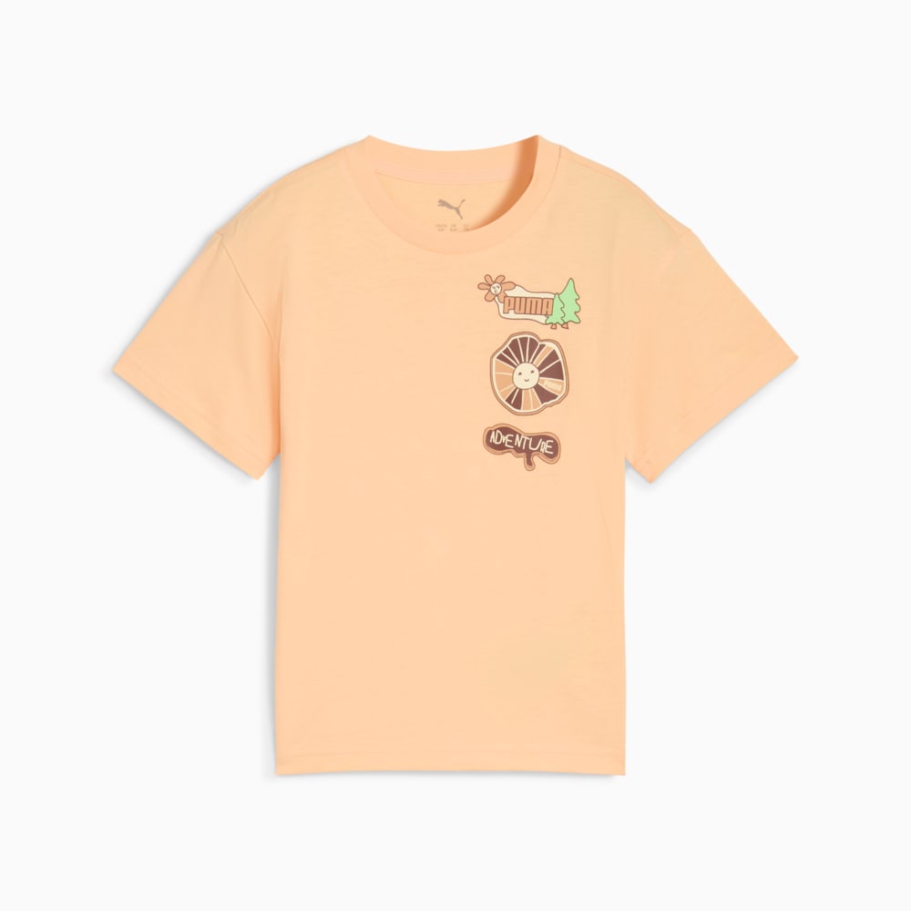 Изображение Puma Детская футболка Woodland Tee Kids #1: Peach Fizz
