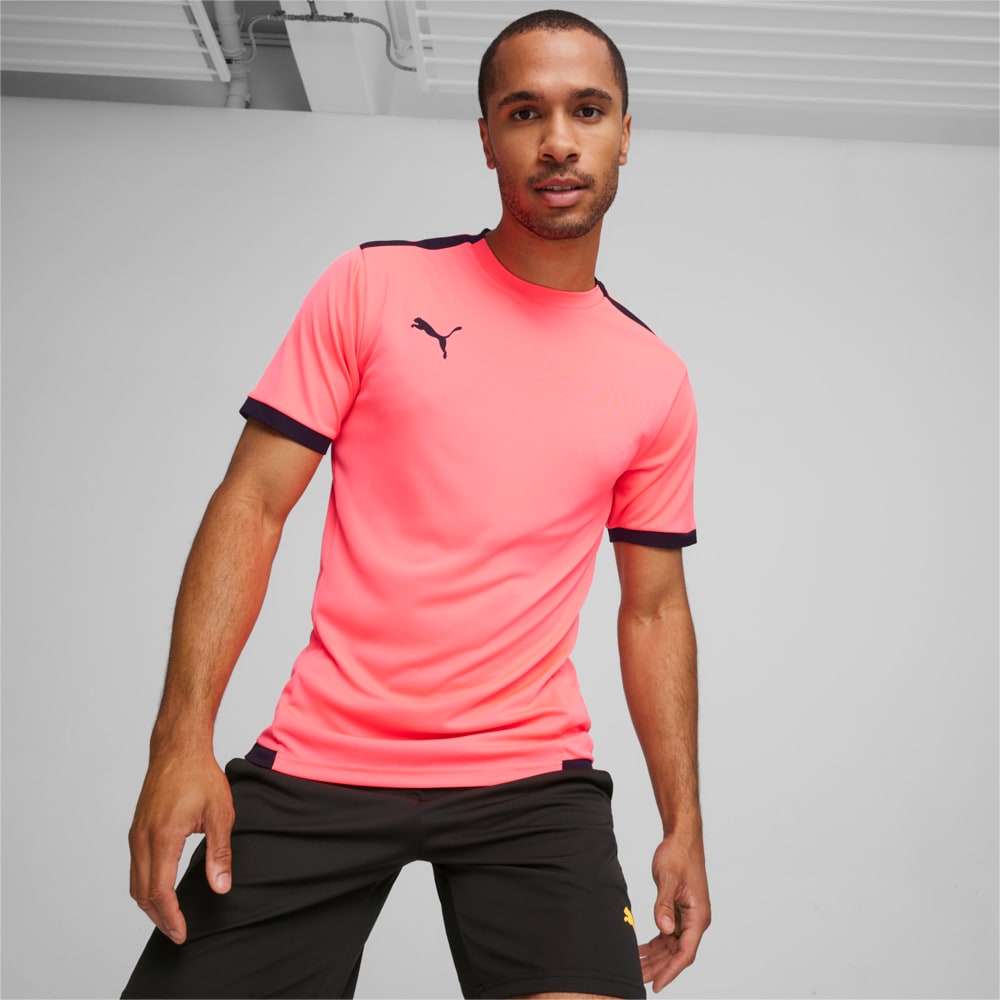 Изображение Puma Футболка teamLIGA Men's Football Jersey #1: Sunset Glow-Puma Black