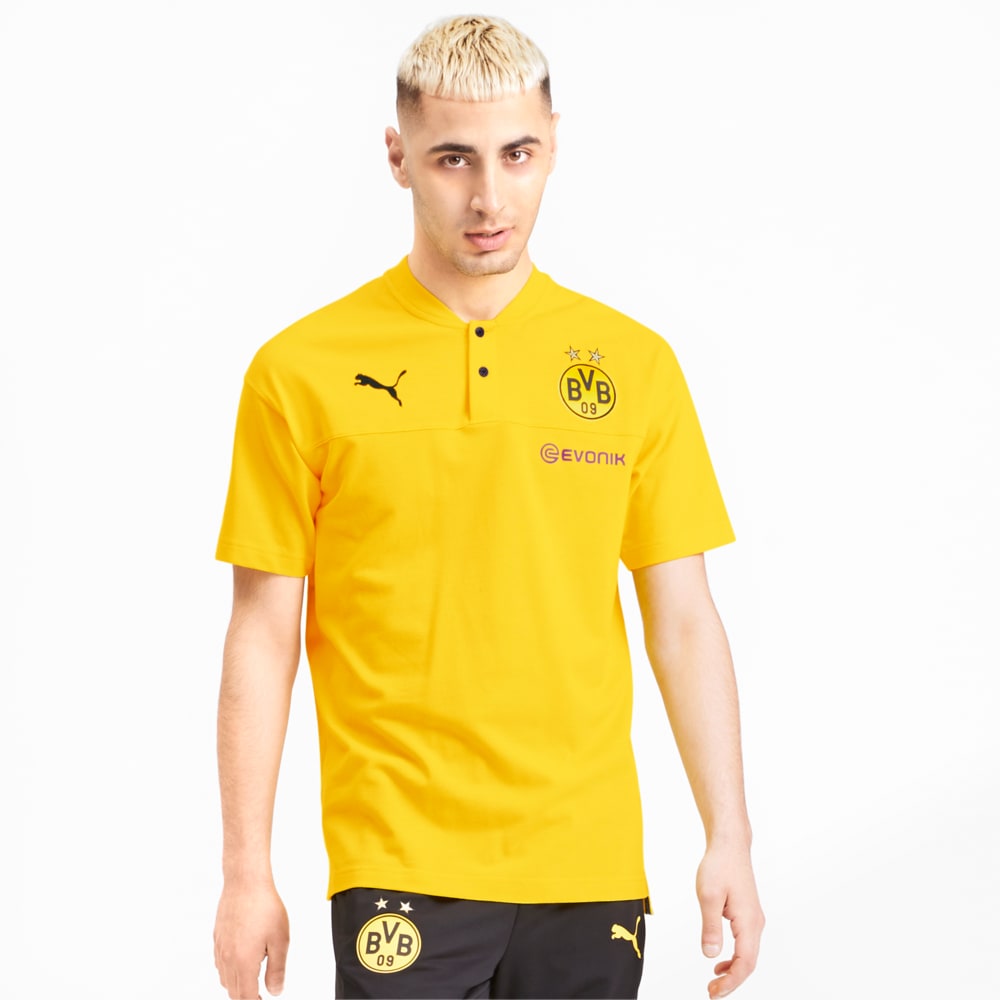 Зображення Puma Поло BVB Casuals Polo with Evonik #1: Cyber Yellow-Puma Black