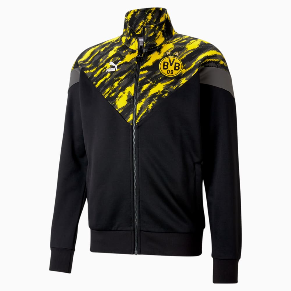 Зображення Puma Олімпійка BVB Iconic MCS Men's Football Track Jacket #1: Puma Black-Cyber Yellow