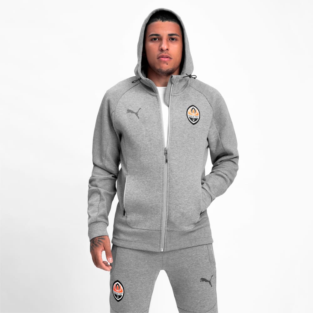 Изображение Puma Толстовка FCSD Casuals Hooded Men’s Football Jacket #1: Medium Gray Heather-Asphalt