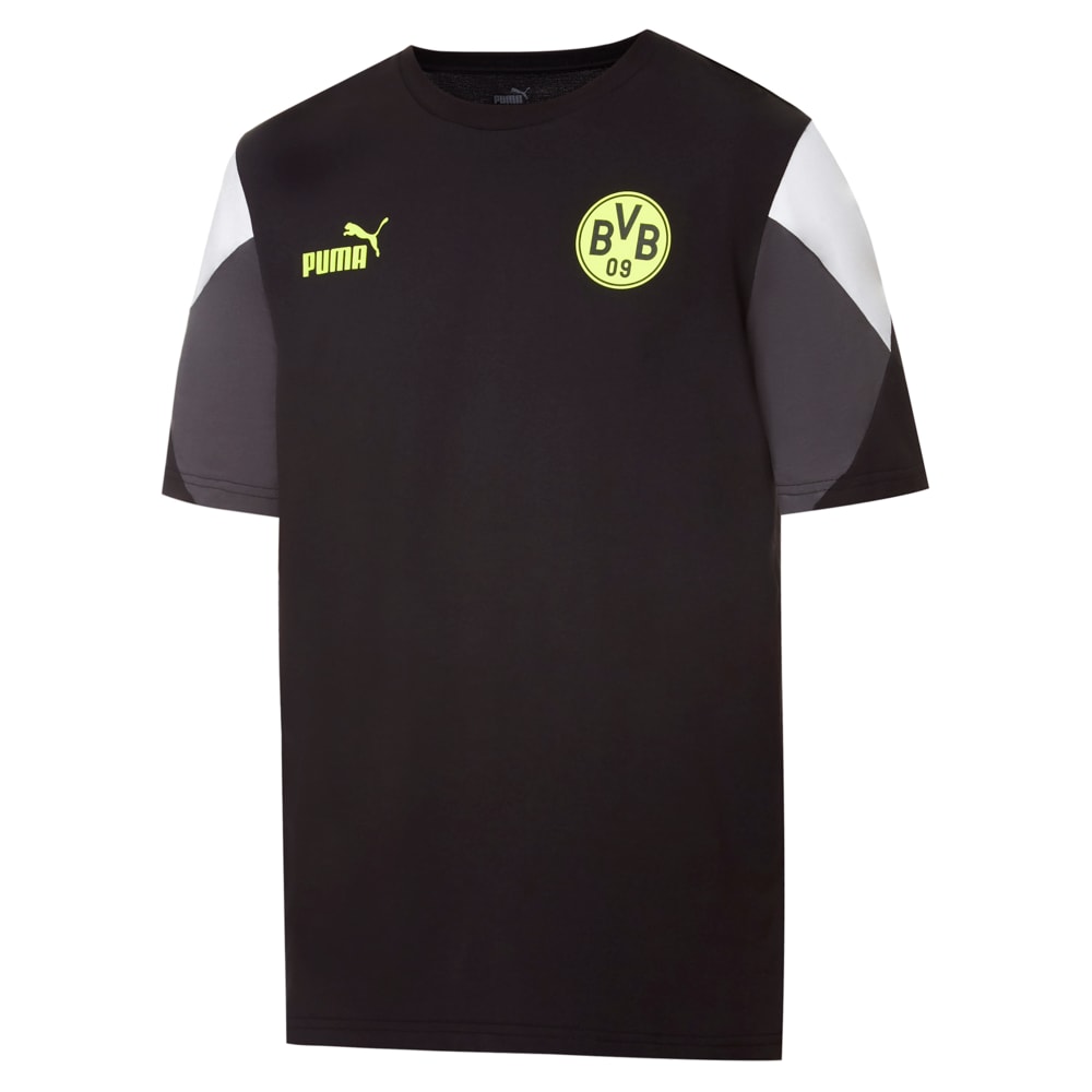 Изображение Puma Футболка BVB FtblCulture Men’s Football Tee #1: Puma Black-Safety Yellow