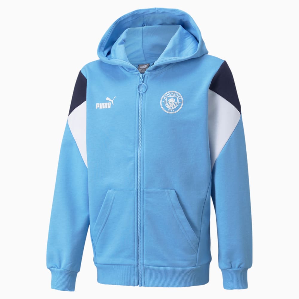 фото Детская толстовка man city ftblculture full-zip youth football hoodie puma