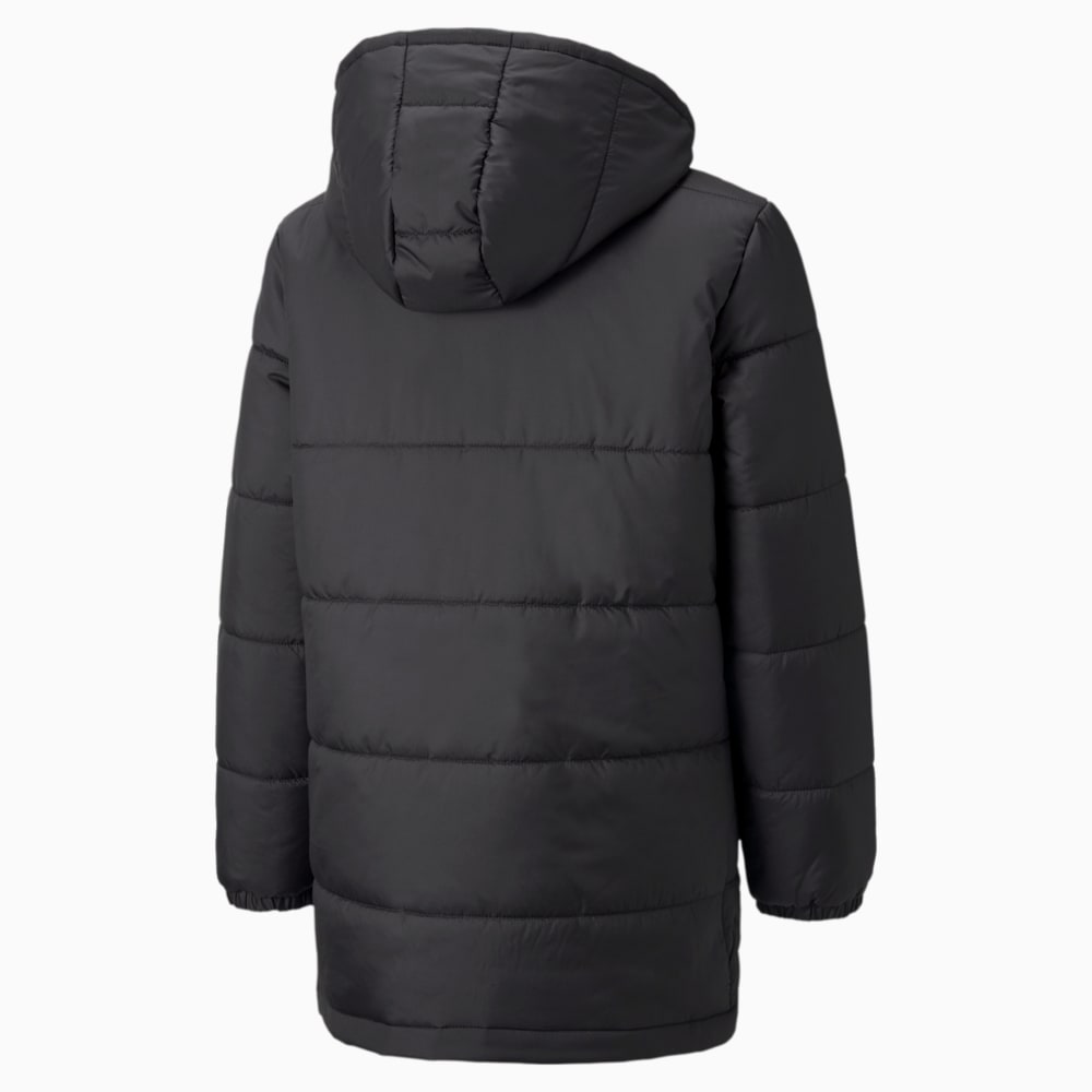 Изображение Puma Куртка FCSD Bench Youth Football Jacket #2: Puma Black-GOLDEN POPPY