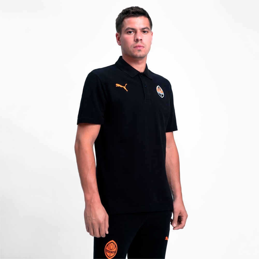 Зображення Puma Поло FCSD Badge Polo #1: Puma Black-GOLDEN POPPY