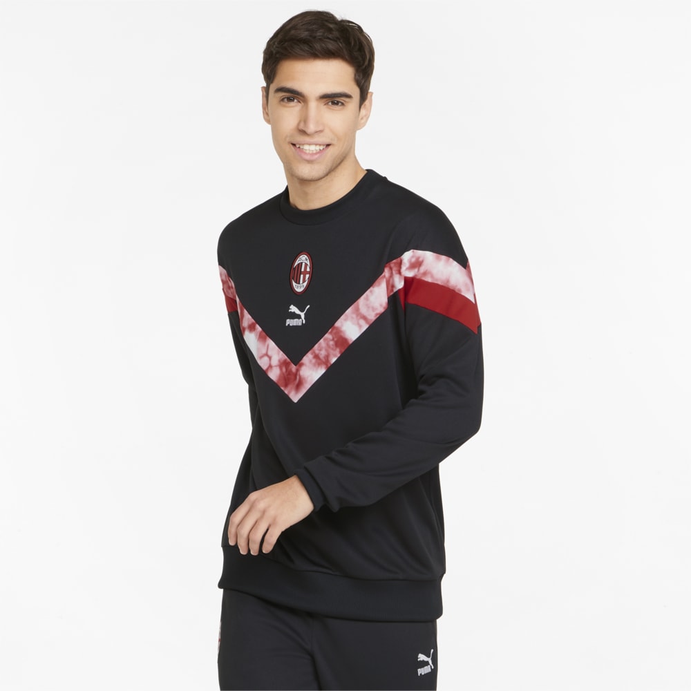 Зображення Puma Світшот ACM Iconic MCS Crew Neck Men's Football Sweater #1: Puma Black-Tango Red