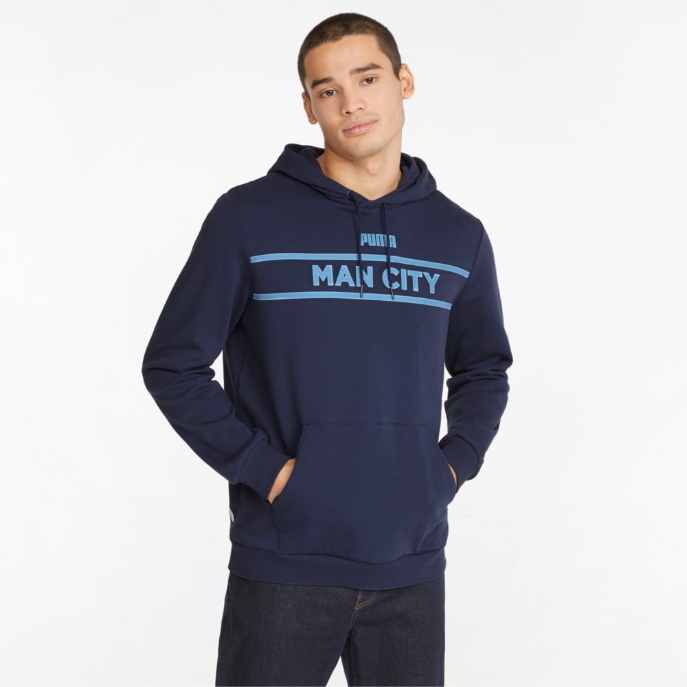 Зображення Puma Толстовка Man City FtblLegacy Men's Football Hoodie #1: Peacoat-Team Light Blue