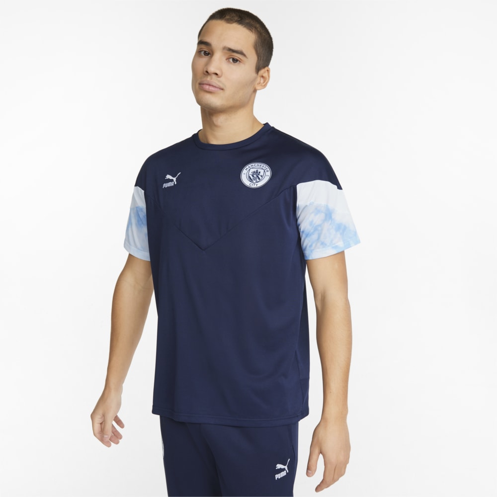 Изображение Puma Футболка Man City Iconic MCS Men's Football Tee #1: Peacoat-Puma White