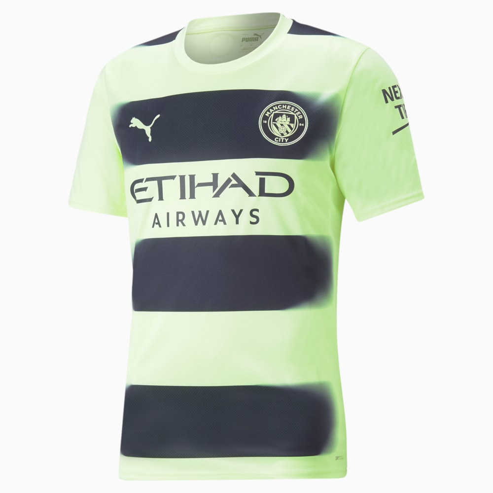 Camisa Manchester City F.C. III 22 23 Torcedor Masculina Amarelo PUMA Ref 765734 03