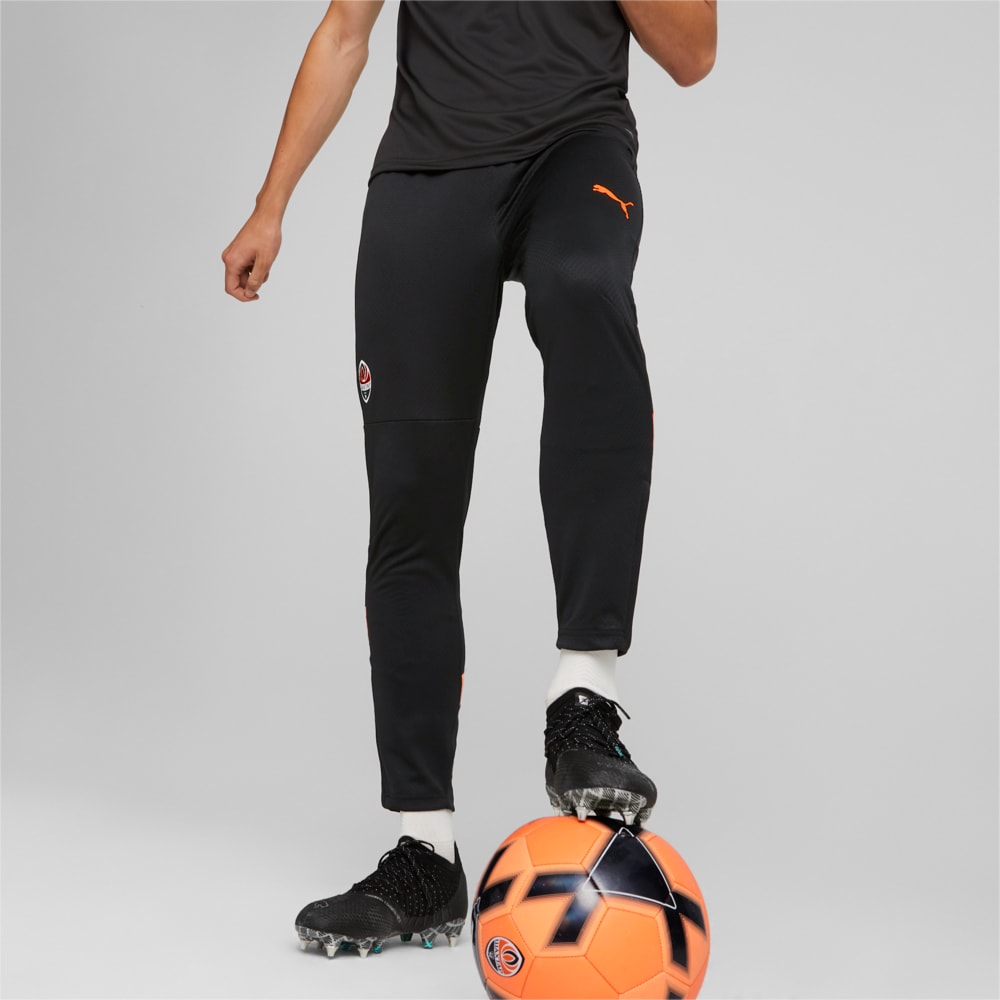 Зображення Puma Штани FC Shakhtar Donetsk Football Training Pants Men #1: Puma Black-Neon Citrus