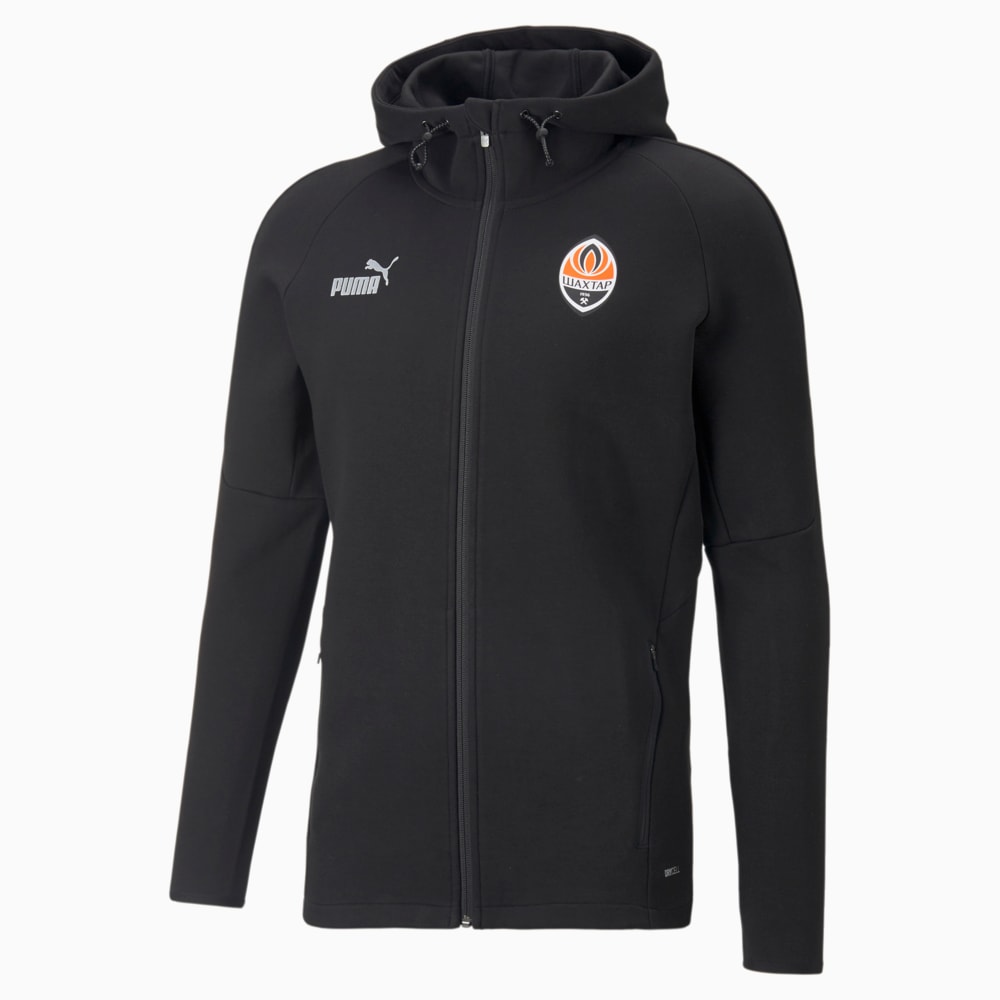 Зображення Puma Куртка FC Shakhtar Donetsk Football Casuals Hooded Jacket Men #1: Puma Black-Puma White