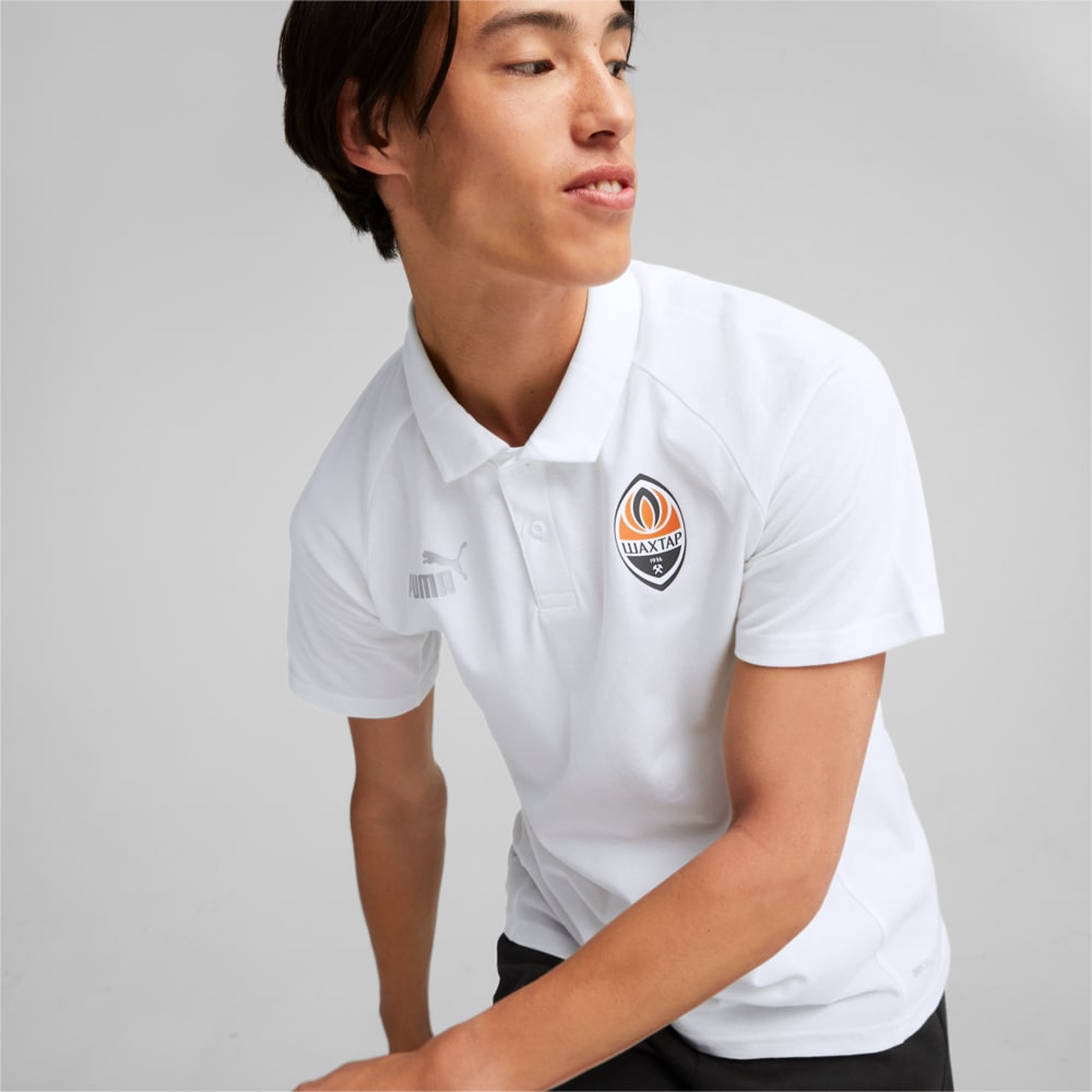 Зображення Puma Футболка поло FC Shakhtar Donetsk Football Casuals Polo Shirt Men #1: Puma White-Puma Black
