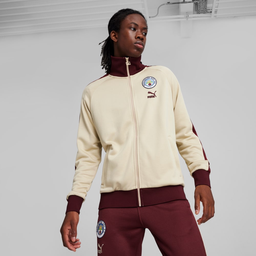 Изображение Puma Олимпийка Manchester City F.C. ftblHeritage T7 Track Jacket Men #1: Granola-Aubergine