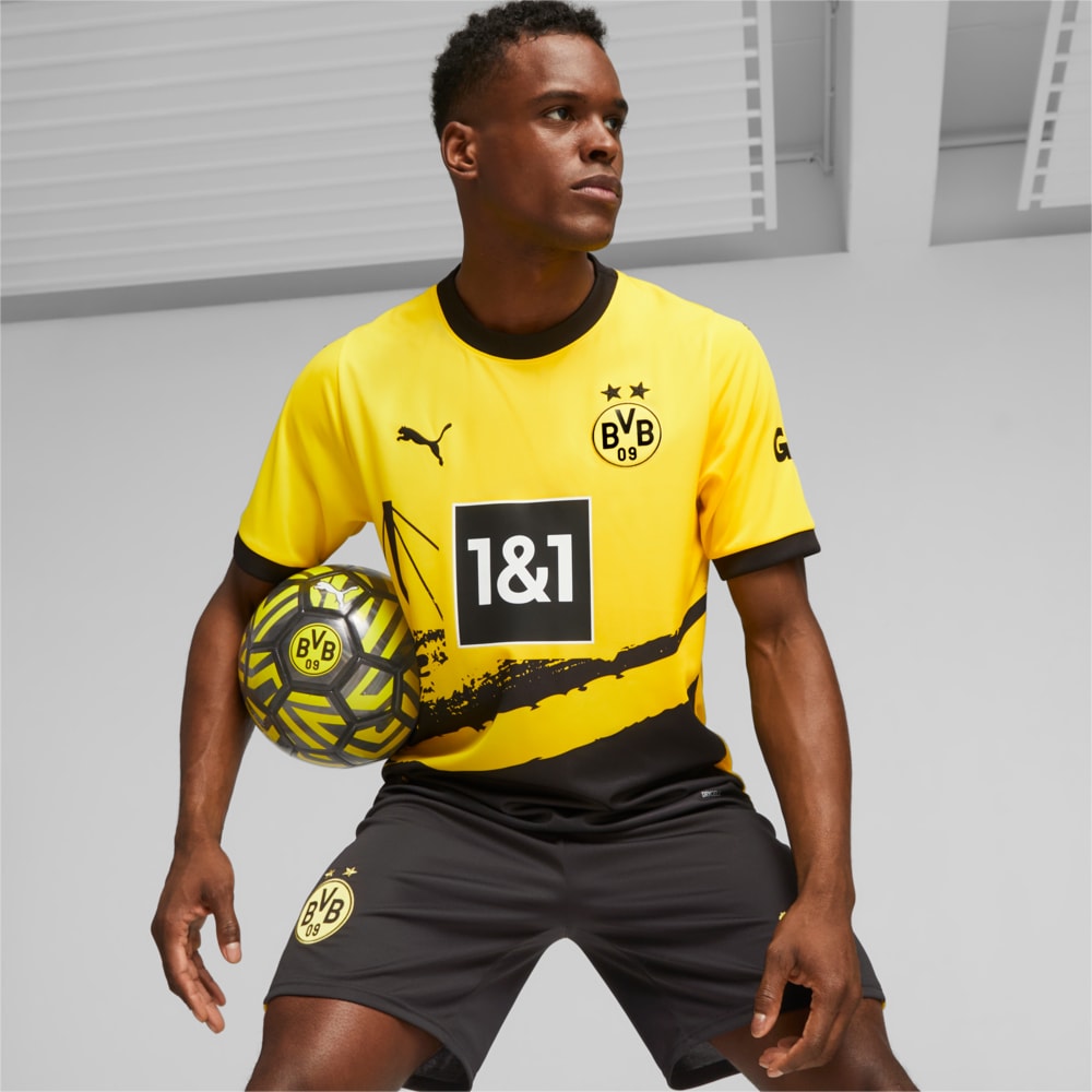 Изображение Puma Футболка Borussia Dortmund 23/24 Home Jersey #1: Cyber Yellow-Puma Black