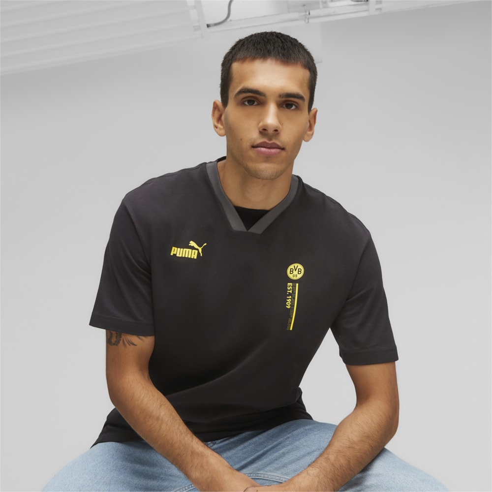 Image Puma Borussia Dortmund Men's FtblCulture Long Sleeve Tee #1