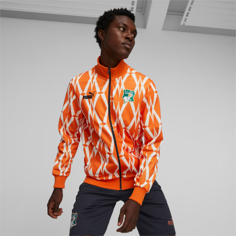 Orange adidas 2025 track jacket mens