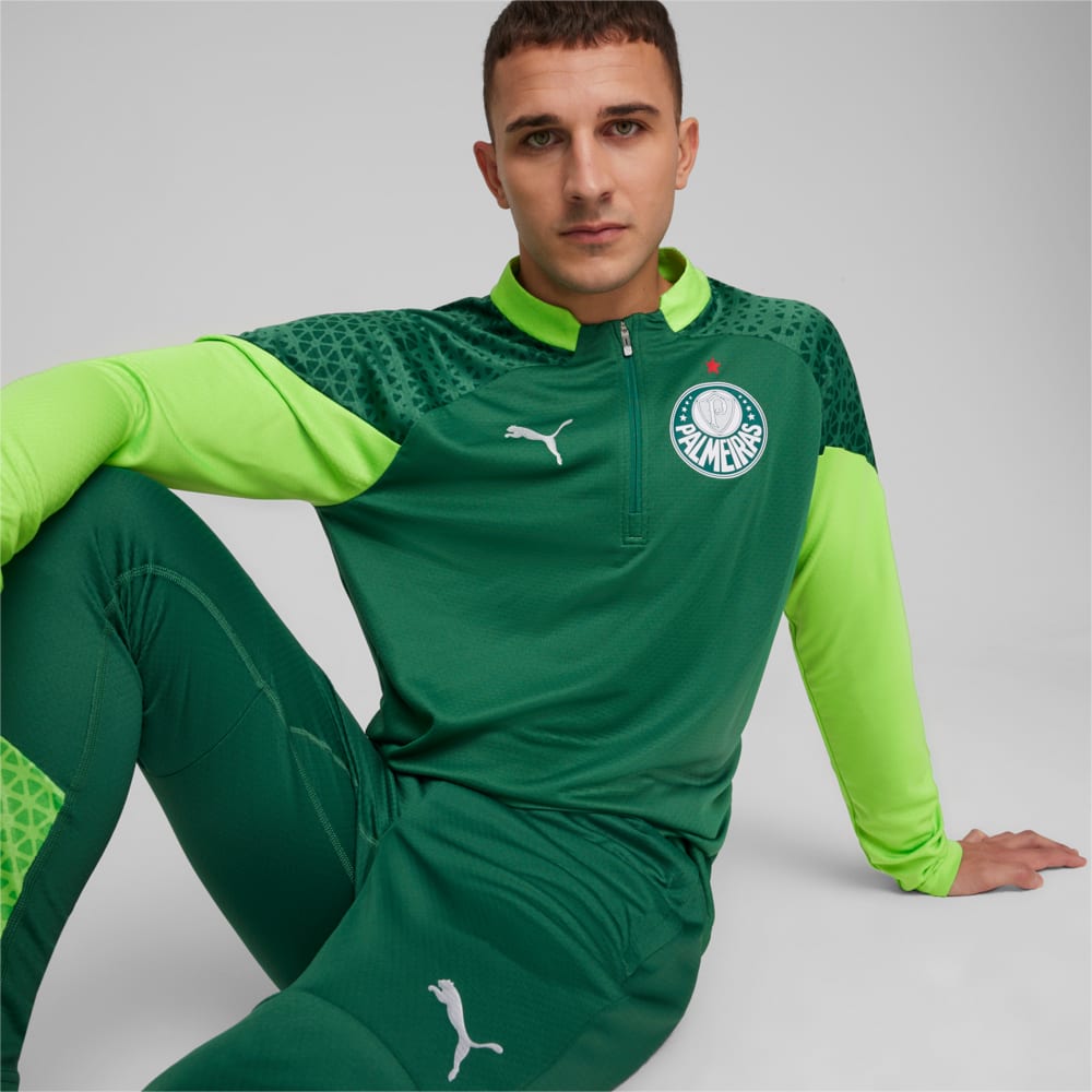 Image PUMA Blusa de Treino Quarter-Zip Palmeiras Masculina 2024 #1