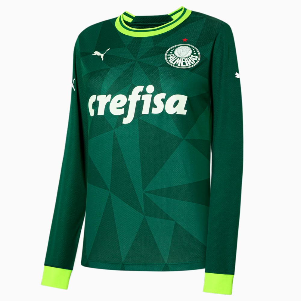 Camisa Palmeiras HOME Torcedor Manga Longa Feminina Verde PUMA