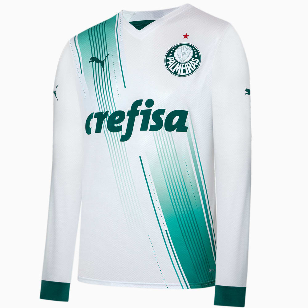 Image PUMA Camisa Palmeiras 2023 Manga Longa AWAY Torcedor Masculina #1