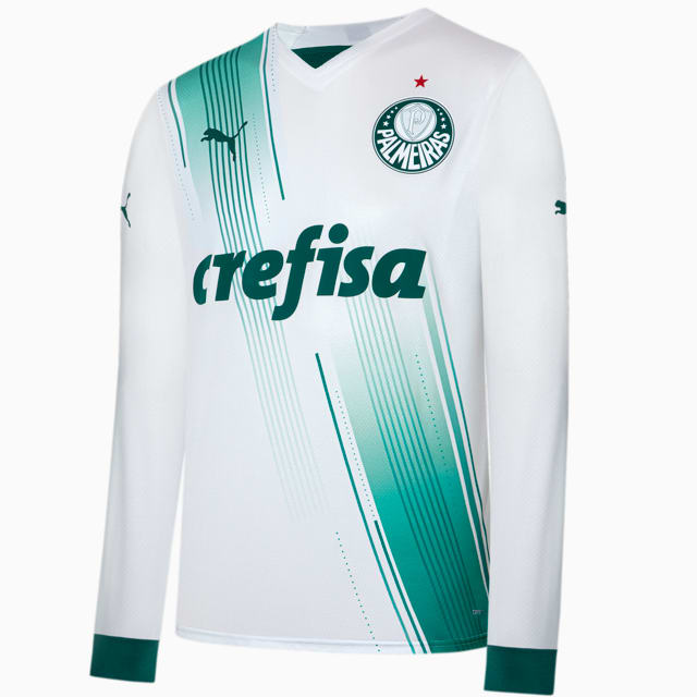 Image PUMA Camisa Palmeiras 2023 Manga Longa AWAY Torcedor Masculina