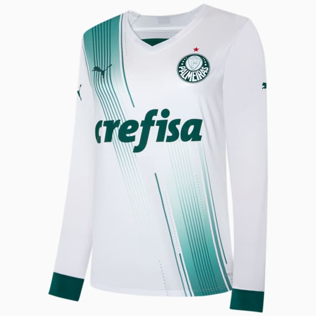 Image PUMA Camisa Palmeiras 2023 Manga Longa Away Torcedor Feminina