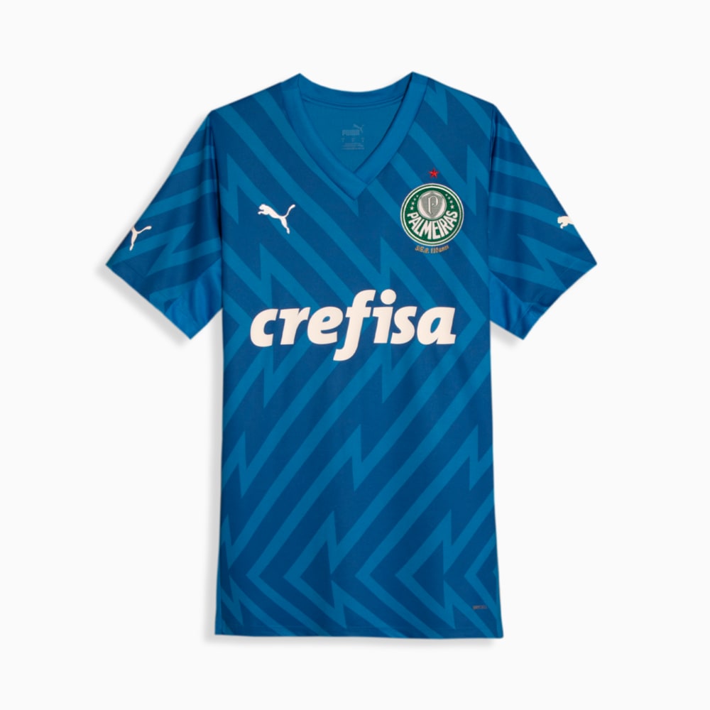 Camisa Palmeiras 1 HOME Goleiro Torcedor Feminina Azul PUMA