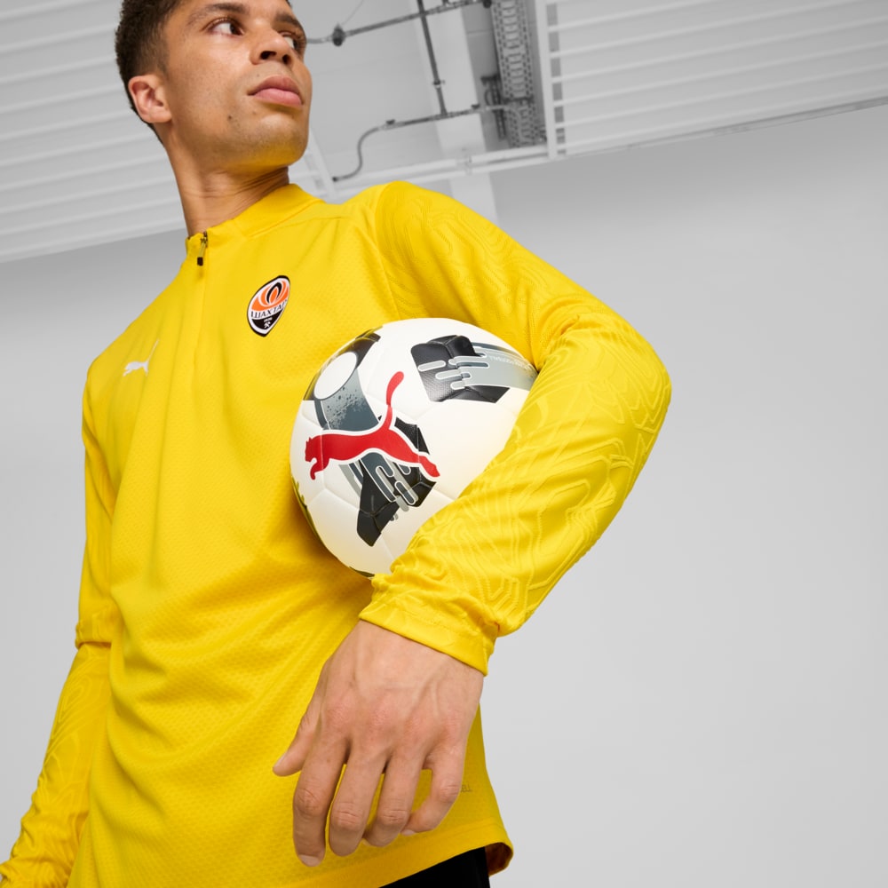 Зображення Puma Олімпійка FC Shakhtar Donetsk Quarter-Zip Training Top Men #2: Faster Yellow-PUMA White