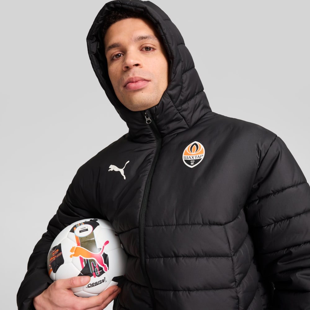 Изображение Puma Куртка FC Shakhtar Donetsk Bench Jacket Men #2: Puma Black-Puma White