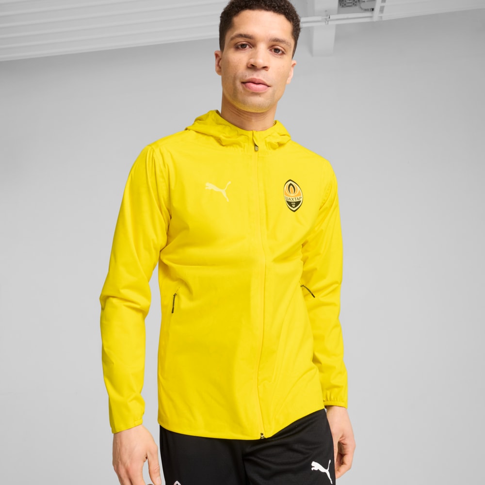 Изображение Puma Куртка FC Shakhtar Donetsk Training Rain Jacket Men #1: Faster Yellow-PUMA White