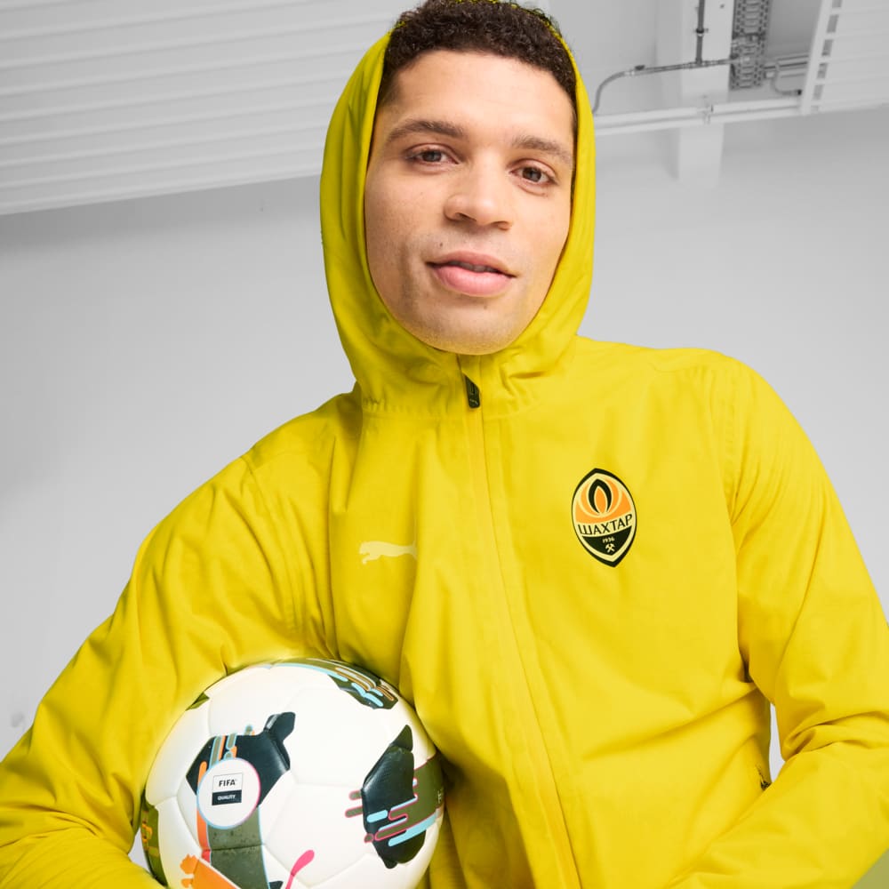 Изображение Puma Куртка FC Shakhtar Donetsk Training Rain Jacket Men #2: Faster Yellow-PUMA White