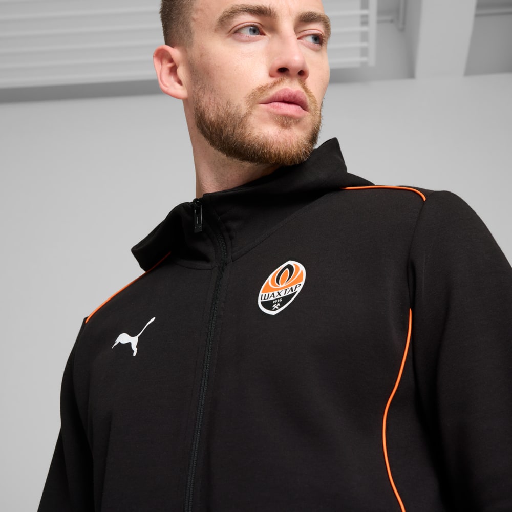 Зображення Puma Куртка FC Shakhtar Donetsk Casuals Hooded Jacket #2: PUMA Black-Rickie Orange