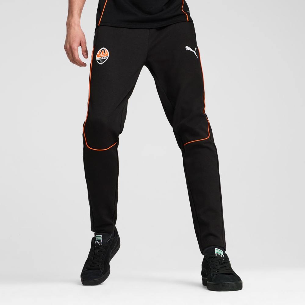 Изображение Puma Штаны FC Shakhtar Donetsk Casuals Pants Men #1: PUMA Black-Rickie Orange
