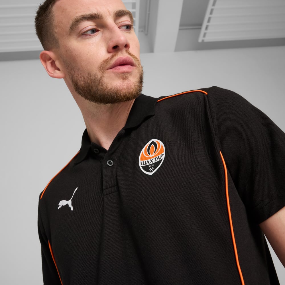 Изображение Puma Поло FC Shakhtar Donetsk Casuals Polo Men #2: PUMA Black-Rickie Orange