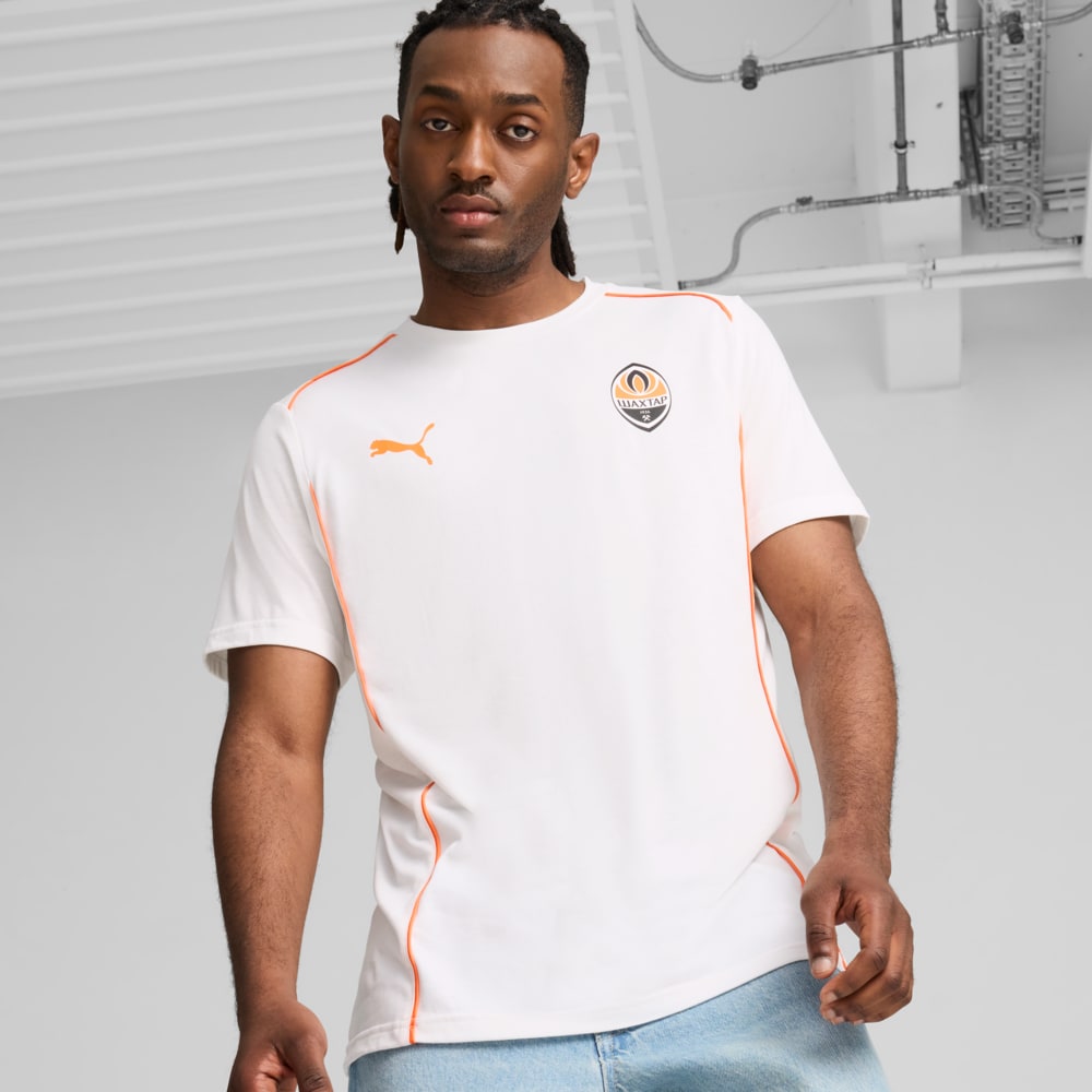 Изображение Puma Футболка FC Shakhtar Donetsk Casuals Tee Men #1: PUMA White-Rickie Orange