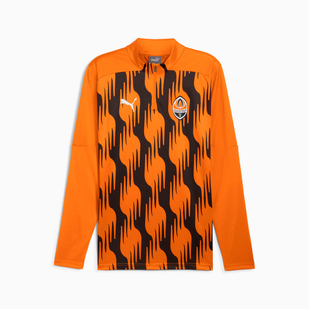 Зображення Puma Олімпійка FC Shakhtar Donetsk Pre-match Quarter-Zip Top Men #1: Rickie Orange-PUMA Black