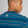 Изображение Puma Футболка Manchester City MMQ Striped Tee Men #5: Sailing Blue-Tropical Blue
