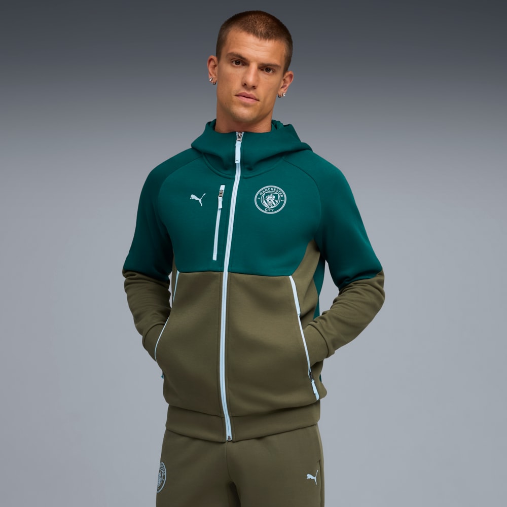 Зображення Puma Кофта Manchester City PUMATECH Full-Zip Hoodie Men #1: Green Moss-Malachite