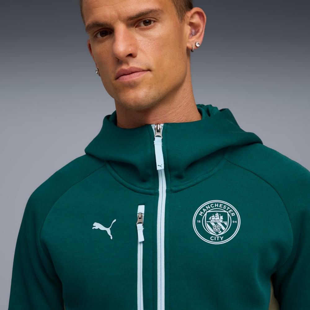 Зображення Puma Кофта Manchester City PUMATECH Full-Zip Hoodie Men #2: Green Moss-Malachite