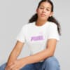 Изображение Puma Детская футболка Girls Logo Cropped Tee Youth #1: PUMA White-print