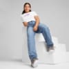Изображение Puma Детская футболка Girls Logo Cropped Tee Youth #3: PUMA White-print