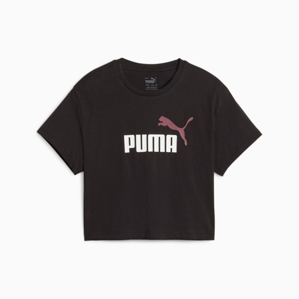 Girls Logo Cropped Tee Youth | Black | Puma | Sku: 845346_74