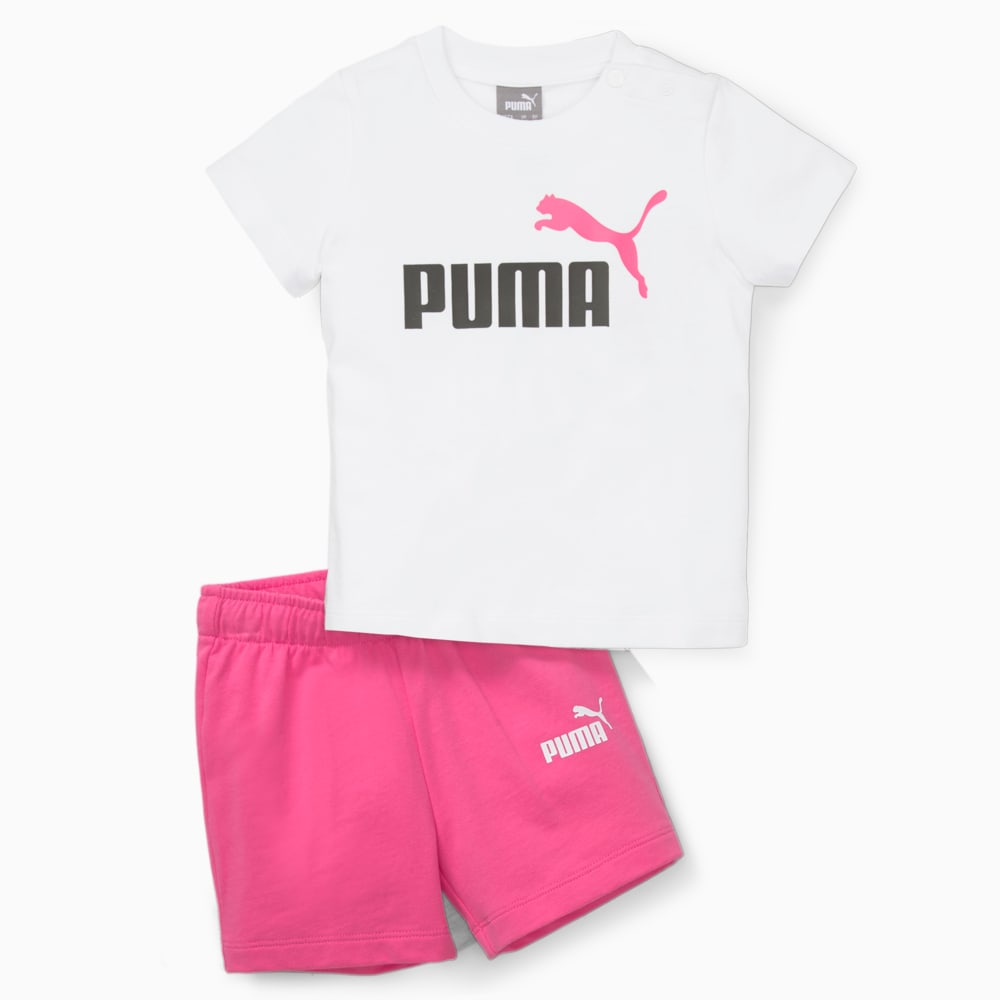 Зображення Puma Дитячий комплект Minicats Tee and Shorts Babies' Set #1: PUMA White-Pearl Pink