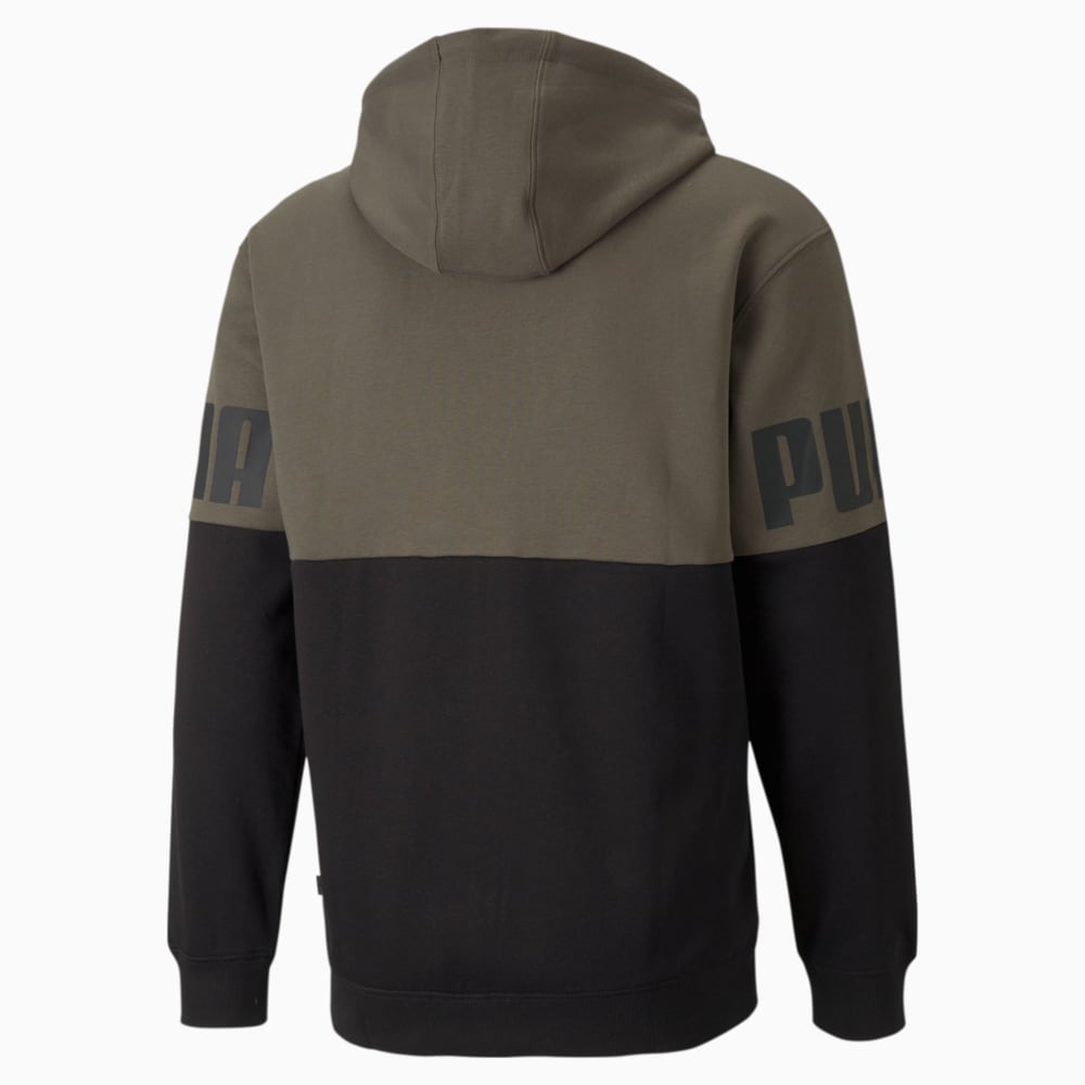 

PUMA - male - Толстовка Power Colourblock Full-Zip Men's Hoodie – Grape Leaf –, Зеленый