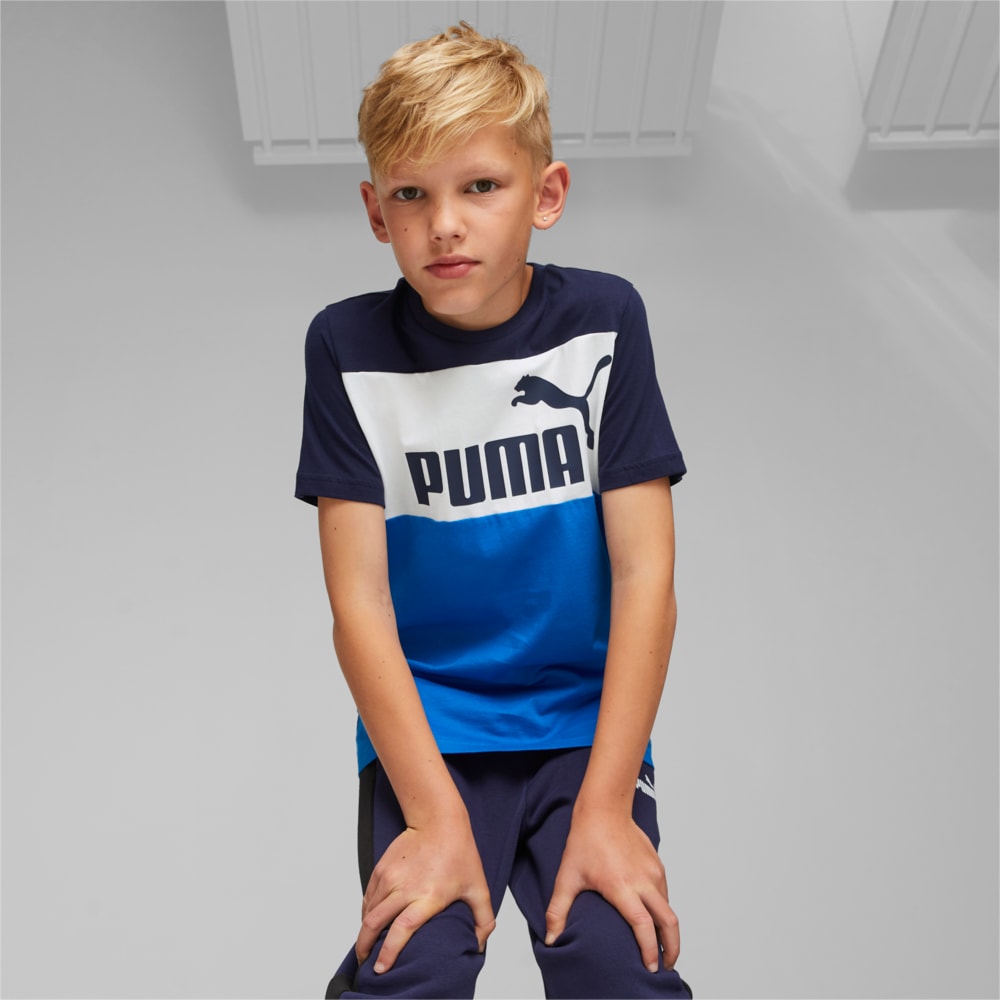Image PUMA Camiseta Essentials Plus Color Block Juvenil #1