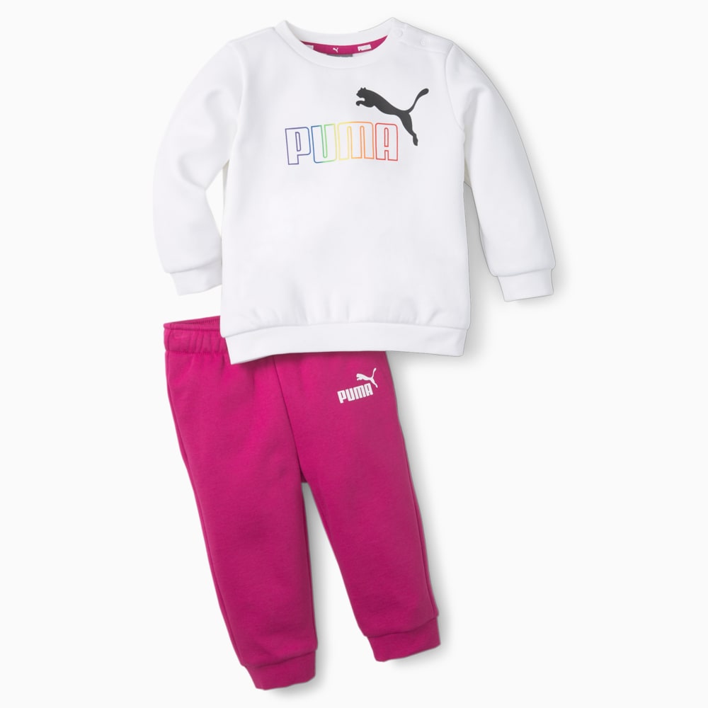 Зображення Puma Дитячий комплект Essentials Minicats Crew Neck Babies' Jogger Suit #1: Festival Fuchsia-porcelain